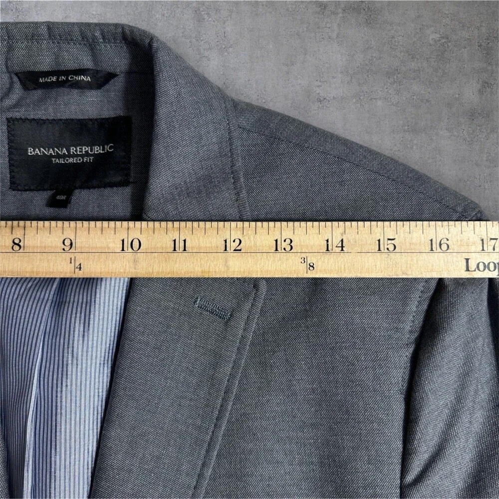 BANANA REPUBLIC Mens Blazer 40R Sport Coat Two Button Tailored fit Jacket Cotton